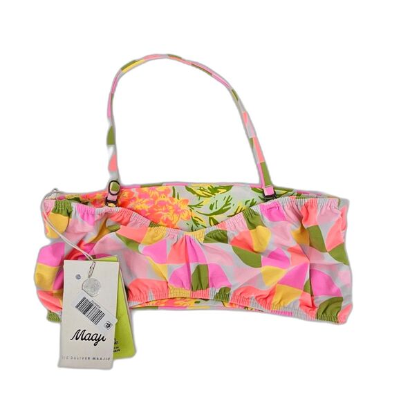 Maaji Kona Bandeau NWT Simple Seventies Reversible Halter Top Medium - Picture 2 of 6